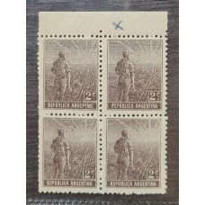 ARGENTINA 1911 GJ 321 ESTAMPILLA EN CUADRO NUEVA MINT EL SEGUNDO SELLO CON VARIEDAD 